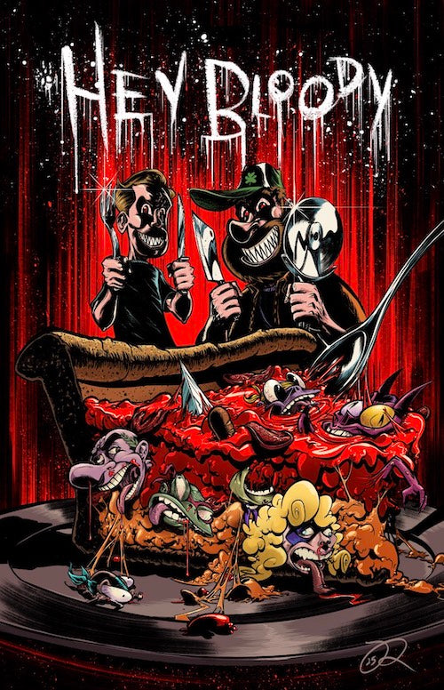 Hey Bloody Poster 18x24 Poster Print